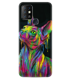 INFINIX Hot 8 9 10 11S Hot 10 Play 10T Kılıf Desemli Silikon Color Cat 1754