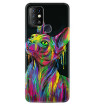 INFINIX Hot 8 9 10 11S Hot 10 Play 10T Kılıf Desemli Silikon Color Cat 1754