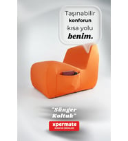 Sünger Koltuk – Taşınabilir, Çok Amaçlı, İskeletsiz, Yer koltuğu, Armut Koltuk Mavi (Turuncu)