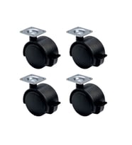 Büyük Plastik Tablalı Frenli - 50MM HKS128 - 4 Adet