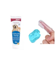 Bioline Portakal Aromalı Kedi Ve Köpek Diş Macunu 100 Gr + Parmak Diş Fırçası