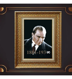 ÖZEL SERİ ALTIN VARAKLI ATATÜRK TABLO S1033