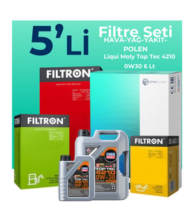 Filtron Audi A4 40 TDi Filtre Bakım Seti Liqui Moly Motor Yağlı (2020-2024) 5 Li