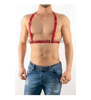 Deri Erkek İç Giyim, Gay Fantazi Giyim Modelleri (Kırmızı)