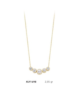 14 Ayar Beştaş Kolye KLY1698 (Çok Renkli)