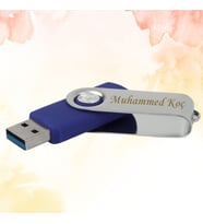 KİŞİYE ÖZEL İSİM BASKILI PLASTİK KUTULU USB BELLEK 2.0 64 GB (Mavi)