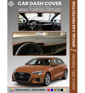 AUDİ A3 (2020+) Torpido Örtüsü Ön Göğüs Koruma Torpido Koruma Araca Özel Kaymaz Kolay Montaj