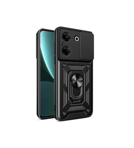 Tecno Camon 20 Pro 5G Uyumlu Kılıf Magnetik Standlı Kamera Korumalı Zore Sürgülü Vega Kapak