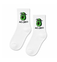 Avo Cardio Avokado Desenli Beyaz Yarım Konç Kısa Çorap