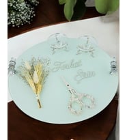 Cherish Gümüş Beyaz Söz Nişan Tepsisi (Gümüş)