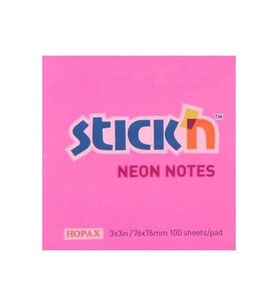 Gıpta Stickn Neon Pembe 76X76 100 Yaprak Not Kağıdı