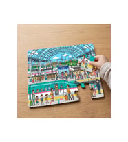 Tren İstasyonu Tasarımlı 24 Parça Ahşap Çocuk Puzzle
