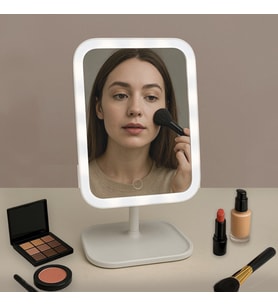 Di̇kdörtgen Led Işıklı Dokunmatik Makyaj Aynası