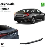 Honda Civic FC5 ABS Plastik Spoiler Parlak Siyah 2016-2021 A+Kalite