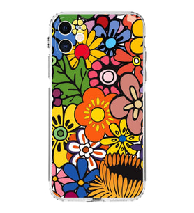 PrintiFy iPhone 11 ile Uyumlu Retro Color 2  Kamera Korumalı Şeffaf  Kılıf