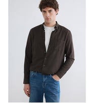 LCWAIKIKI Classic Kahverengi Regular Fit Erkek Dokulu Gömlek