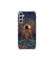 PrintiFy Samsung Galaxy A54 ile Uyumlu Simya Serisi Kozmik Denge Tasarımlı Uv Baskılı Köşe Korumalı Antişok Kılıf