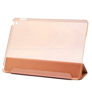 Apple Ipad Mini 2 Mini 3 Smart Cover Üçgen Stand Arkası Şeffaf Tablet Kılıfı (Rose - Gold)