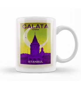 Galata Kulesi Kupa Bardak Porselen