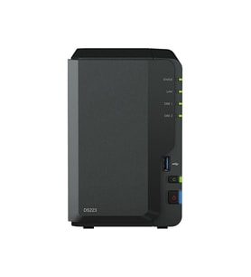 SYNOLOGY DS223 (2x18TB Desteği) RAID(0-1) NAS Depolama Ünitesi (Siyah)
