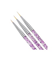 3'lü Nail Art Tırnak Süsleme Fırça Seti
