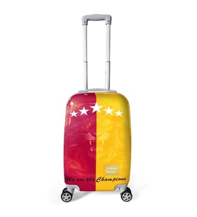 CORAL HIGH 16563 SARI KIRMIZI 5 YILDIZ ASLAN TARAFTAR DESENLİ KABİN BOY (50cm) VALİZ