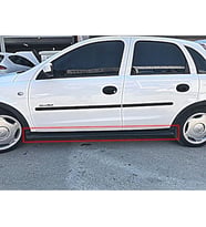 Opel Corsa C Yan Marşpiyel Seti Plastik Mat Siyah 2000 2001 2002 2003 2004 2005 2006