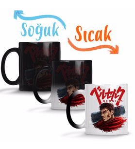 Berserk Guts Puck Sihirli Kupa Bardak Porselen