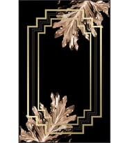 Eliana Home Baskılı, Yıkanabilir Kaymaz Taban Salon Halısı LNA0076-SD642 100x150 cm (Siyah)