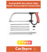Özel Üretim Ayarlanabilir Güçlü 4 Yedek Bıçaklı Boru Demir Ağaç Metal 7 Parça Hobi Kıl Testere Seti