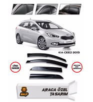 Kia Ceed Cam Rüzgarlığı 4lü 2013 ve Üzeri (Siyah)
