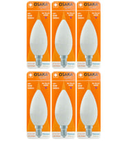 (6 Adet) Osaka 6W (50W) Günışığı (4000K) E14 Duylu (İnce Duy) Led Mum Ampul