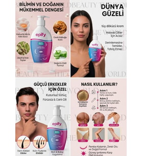 %100 Organik İçerikli Tüy Dökücü Krem Hassas Bölgeler İçin Doğal Bakım 250ml