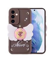 Samsung Galaxy A55 Uyumlu Kılıf Kamera Korumalı Figür Tasarımlı Zore Kapya Kapak (Koyu Kahve)