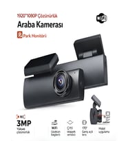 DVR+Wİ-Fİ 1920/1080P Gece Görüşlü 170º Geniş Açı Algılama Sensör Araç İçi Kamera Dash Cam