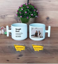 Arkadaşa Hediye Kupa Bardak T Fotoğraflı Sevgili Dost