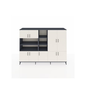 Hyperion Dolap 14 Raflı 9 Kapaklı 220x44x163 Antrasit-Aytaşı/Antrasit
