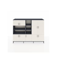 Hyperion Dolap 14 Raflı 9 Kapaklı 220x44x163 Antrasit-Aytaşı/Antrasit
