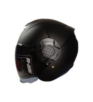 Motosiklet Yarım Kask Double Güneş Vizörlü Ece Sertifikalı Abs Material Motor Kaskı Mat Siyah