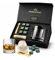 Perlotus 310 cc Churchill Nude Kristal Viski Bardağı ve Viski Taşı (Beyaz)
