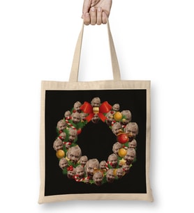 Zombie Multiface Christmas Wreath Bez Çanta Uzun Saplı
