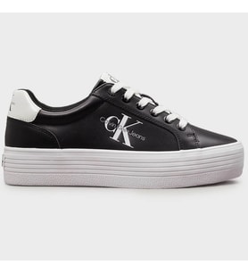Calvin Klein Leather Women Sneaker Black Hakiki Deri Günlük Spor Ayakkabı Siyah