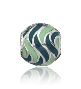 Nur Silver Mavi Dalgalı Gümüş Charm NUR-BL00222