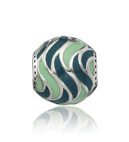Nur Silver Mavi Dalgalı Gümüş Charm NUR-BL00222
