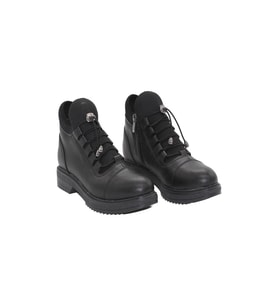 Mergenshoes S110 Siyah Cilt Bağcıklı Kadın Kışlık Bot