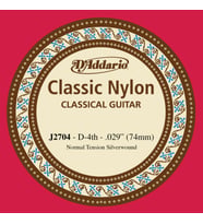 Daddario J2704 Klasik Tek Tel, Naylon, D-(Re), Normal