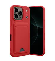 Apple İphone 17 Pro Max Kelvin Kartvizitli Silikon - Kırmızı