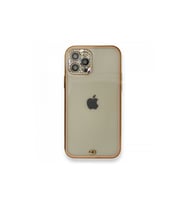 Iphone 12 Kılıf Liva Taşlı Silikon - Pembe