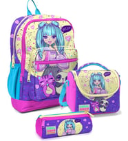 Coral High İlkokul Çantası Seti  Mor Pembe Anime - Kız Çocuk