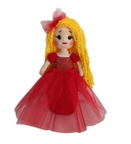 Kırmızı Prenses Rosa Bebek Amigurumi Organik Oyuncak
